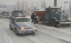 Из-за снегопада въезд транзитного транспорта в Волгоград ограничен